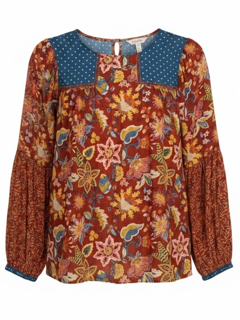 NWOT Matilda Jane Size M
Garden Mums Floral Peasant Blouse